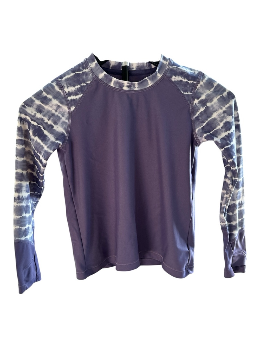 Athleta Purple Tie-Dye Sleeve Rashguard
